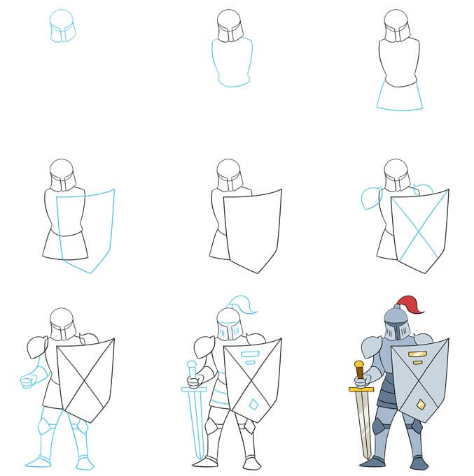 How to draw Knight idea (20)