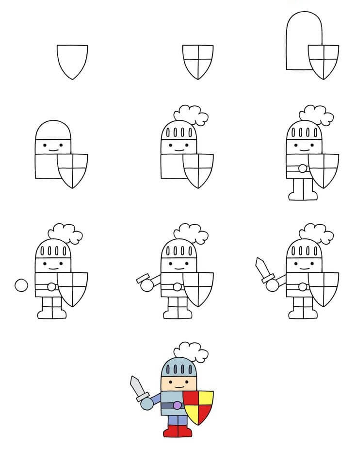 How to draw Knight idea (5)