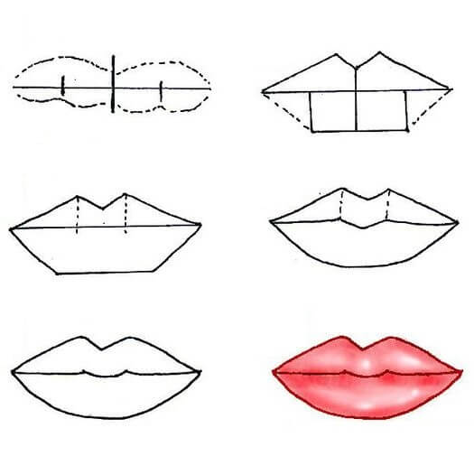 How to draw Lip idea (1)