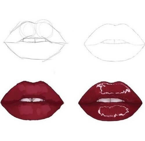 Lip idea (12) Drawing Ideas