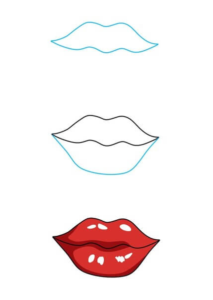 How to draw Lip idea (13)