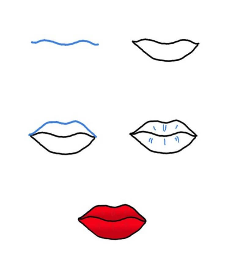 How to draw Lip idea (14)