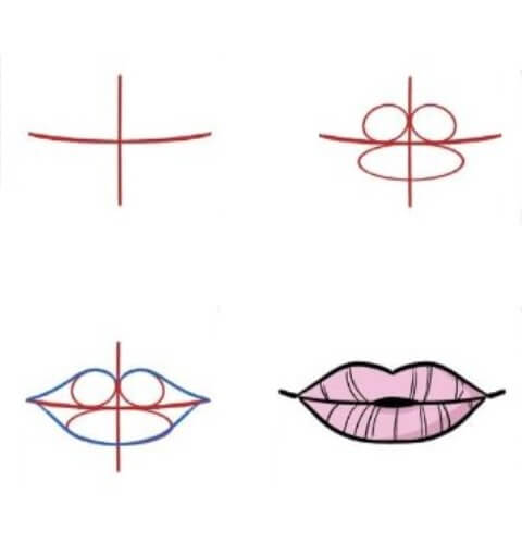 How to draw Lip idea (15)