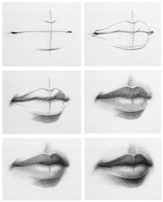 How to draw Lip idea (17)