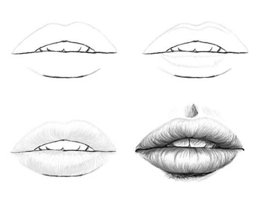 How to draw Lip idea (21)