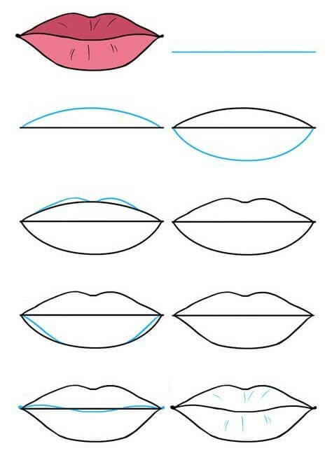 How to draw Lip idea (30)