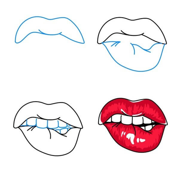 How to draw Lip idea (31)