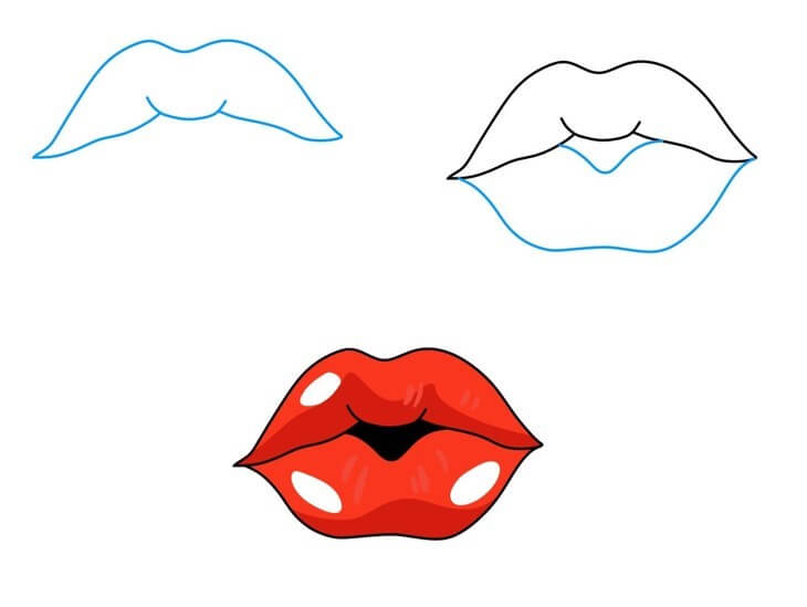 How to draw Lip idea (33)