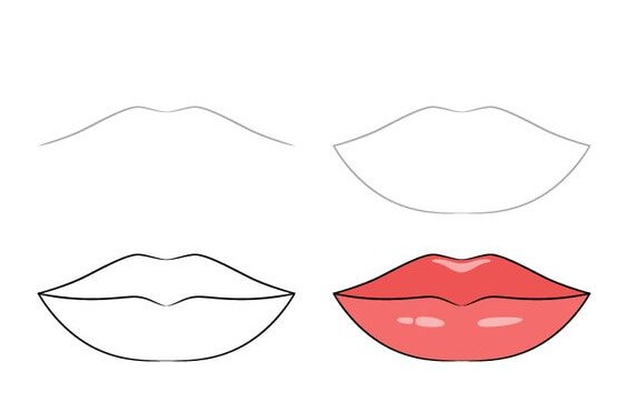 How to draw Lip idea (4)