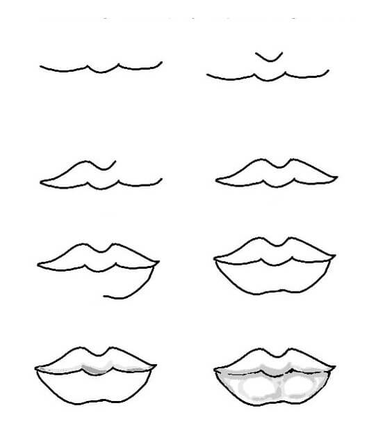 How to draw Lip idea (5)