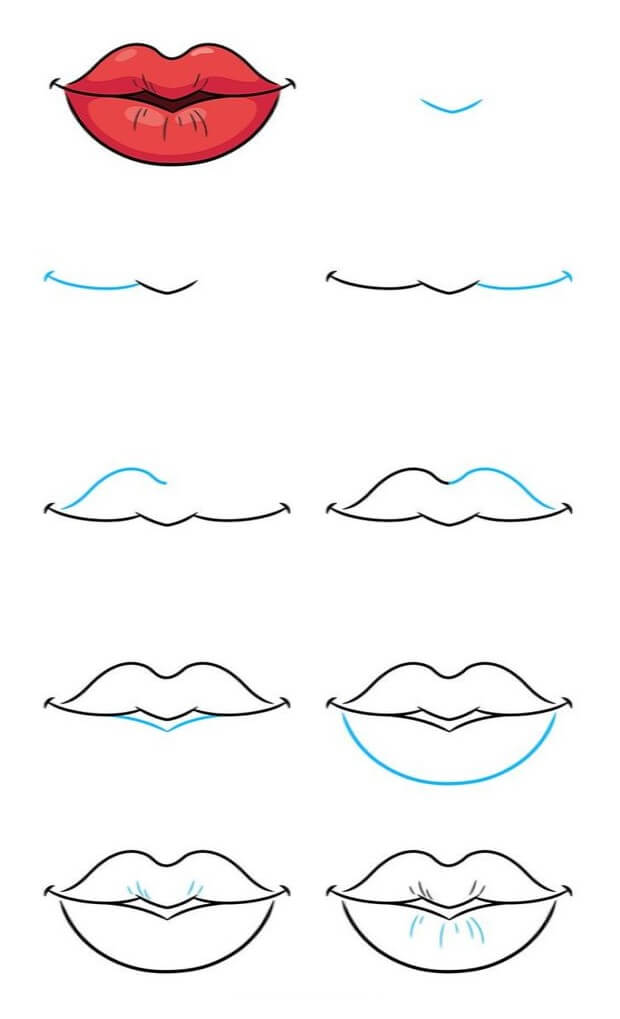 How to draw Lip idea (6)