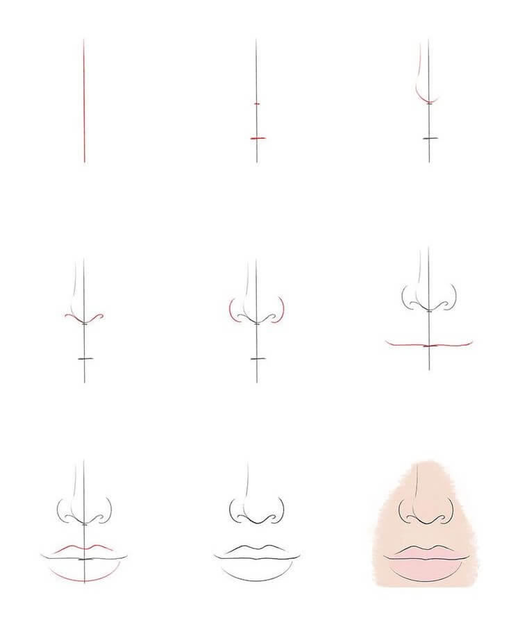 How to draw Lip idea (7)