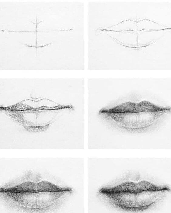 How to draw Lip idea (9)