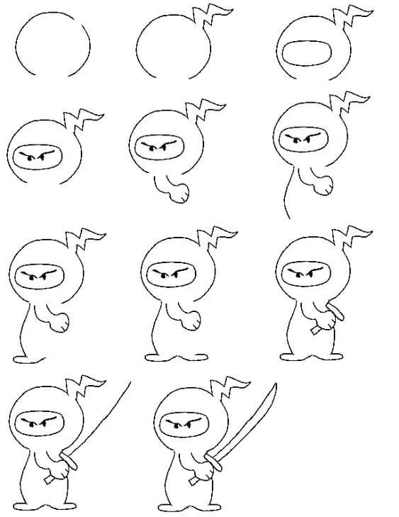 How to draw Ninja idea (10)