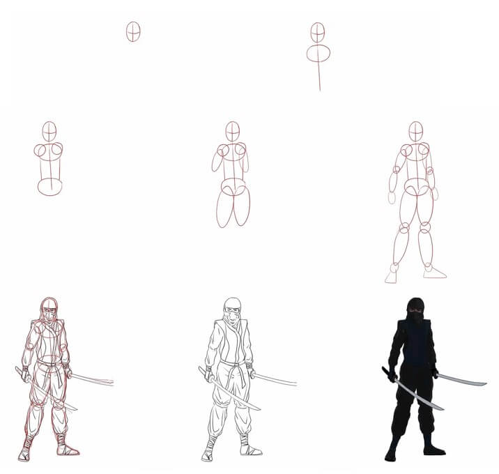 How to draw Ninja idea (16)