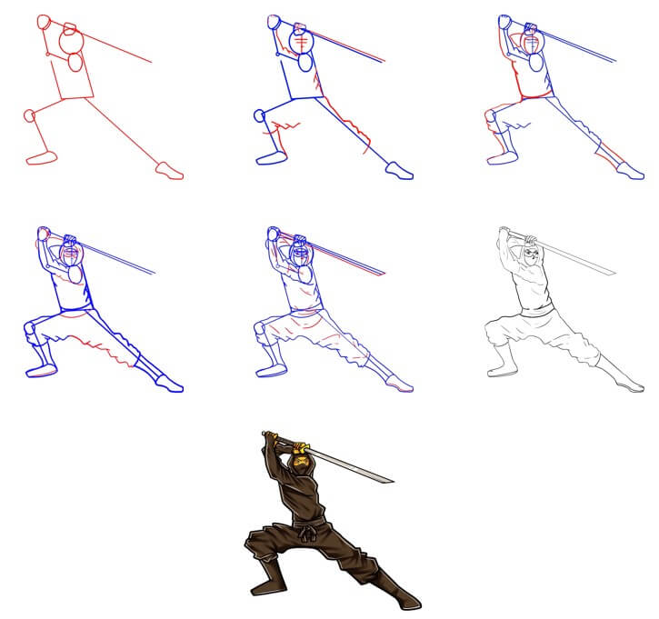 How to draw Ninja idea (17)