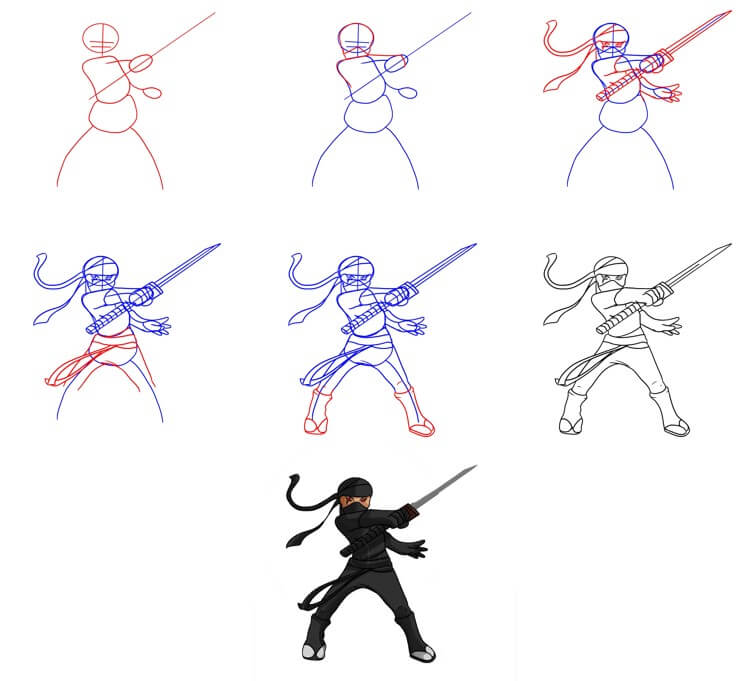 How to draw Ninja idea (18)