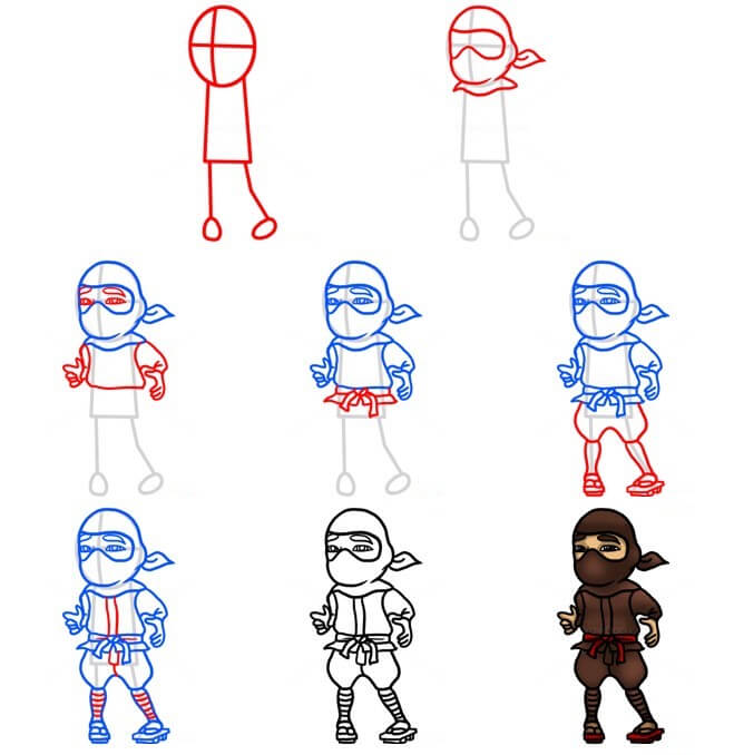 Ninja idea (30) Drawing Ideas