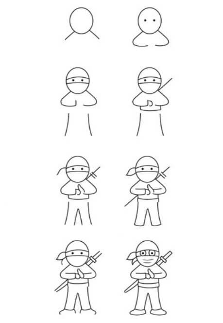 How to draw Ninja idea (7)