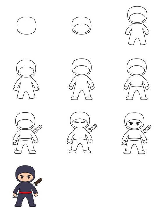 How to draw Ninja idea (8)