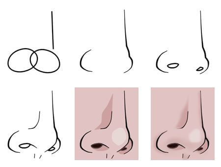 How to draw Nose idea (22)