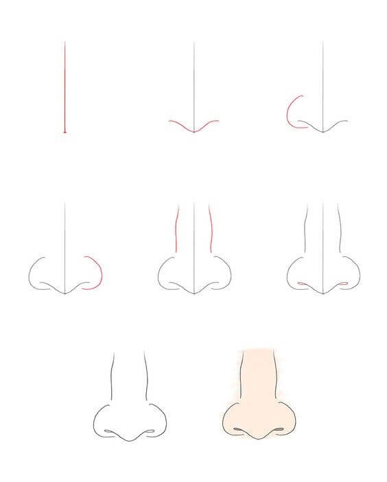 How to draw Nose idea (24)