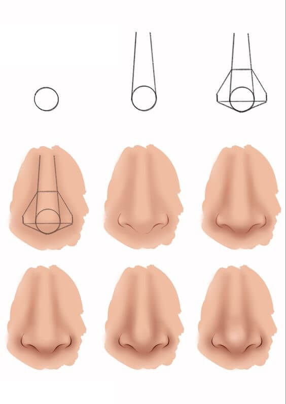 How to draw Nose idea (28)