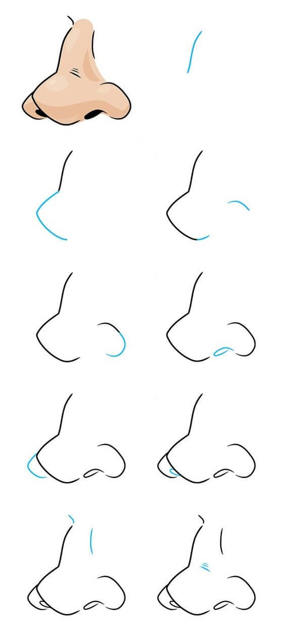 How to draw Nose idea (31)