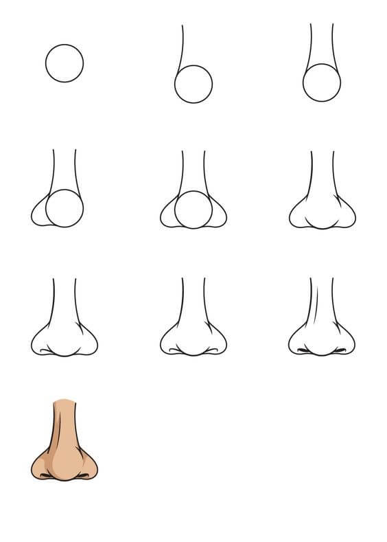 How to draw Nose idea (32)