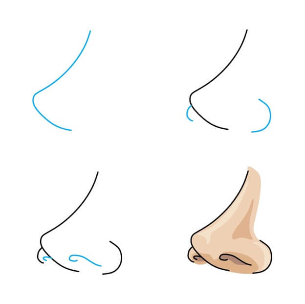 How to draw Nose idea (38)