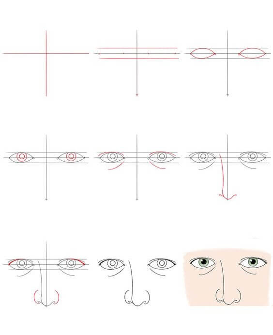 How to draw Nose idea (6)