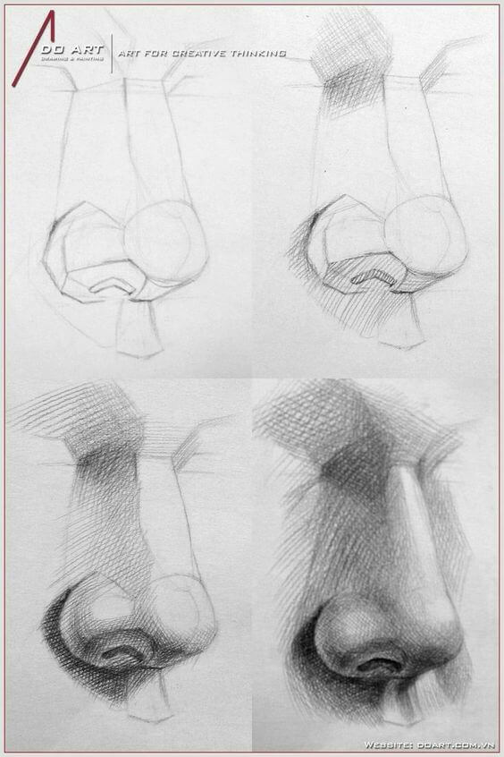 How to draw Nose idea (9)