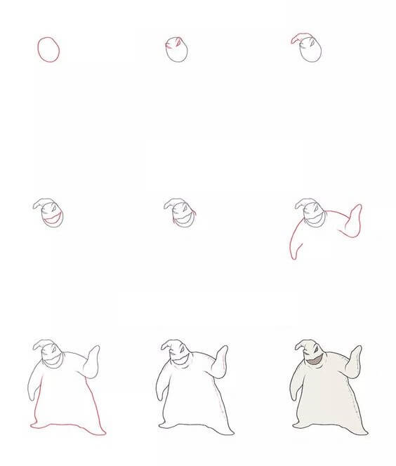 How to draw Oogie boogie (4)