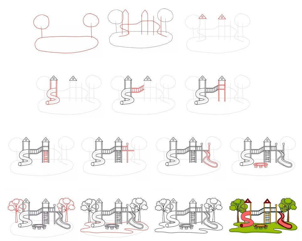 How to draw Playground idea (3)