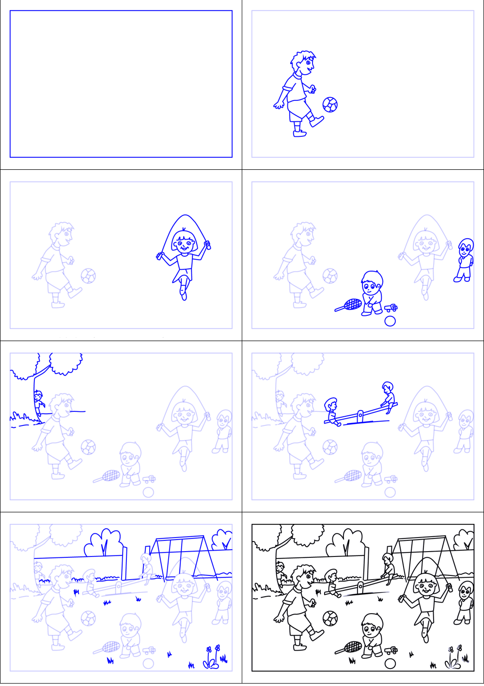 How to draw Playground idea (7)