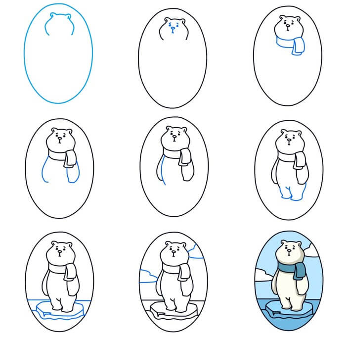 Polar bears idea (15) Drawing Ideas