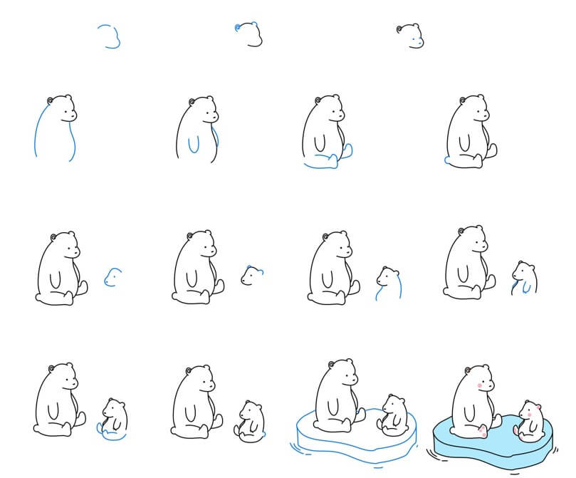 Polar bears idea (16) Drawing Ideas