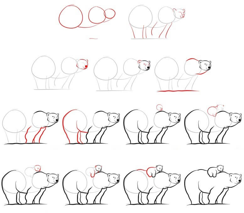 Polar bears idea (18) Drawing Ideas