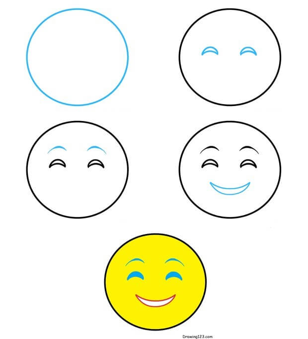 How to draw Smiley face idea (12)