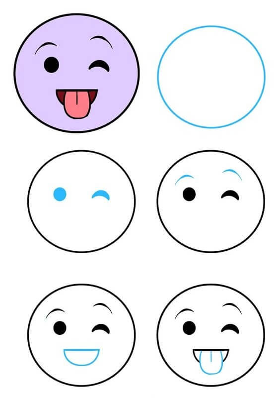 How to draw Smiley face idea (2)