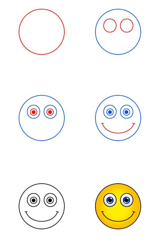 How to draw Smiley face idea (3)