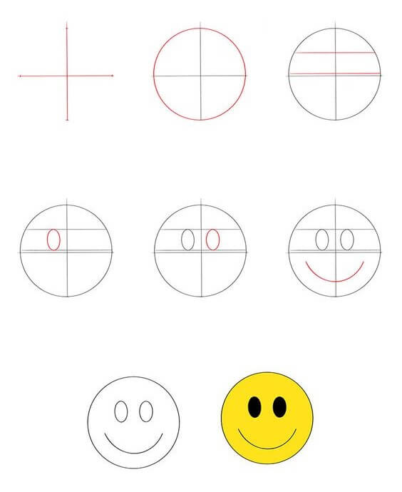 How to draw Smiley face idea (4)