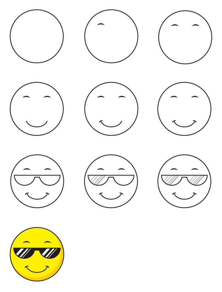 How to draw Smiley face idea (5)