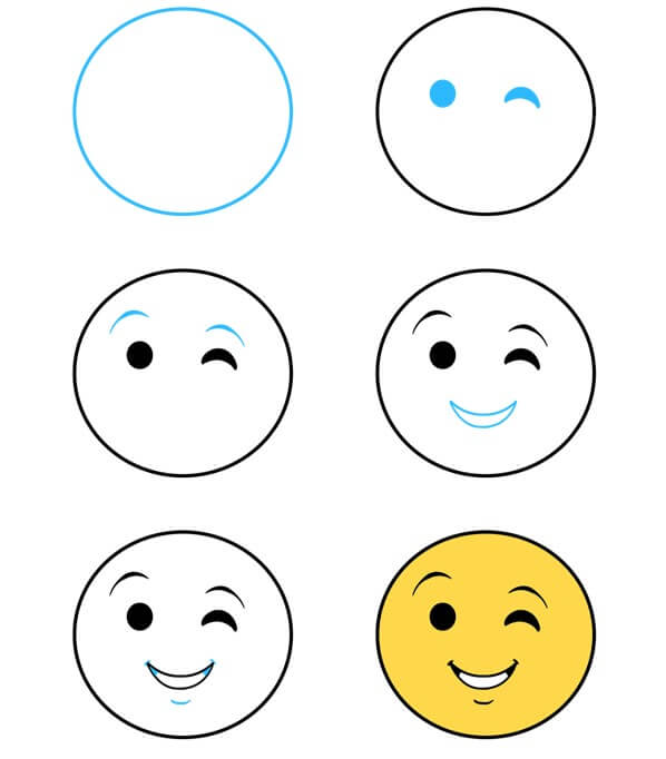 How to draw Smiley face idea (9)