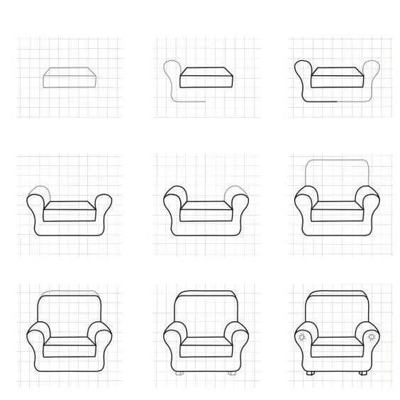 Sofa (1) Drawing Ideas