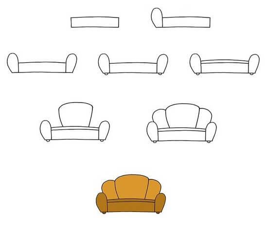 How to draw Sofa (12)