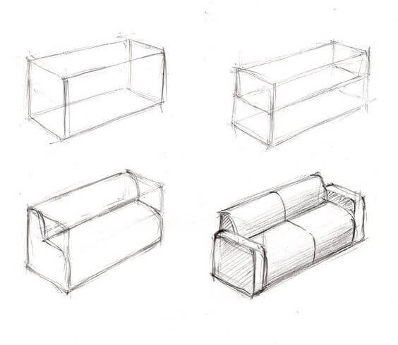 Sofa (15) Drawing Ideas