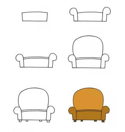 How to draw Sofa (18)