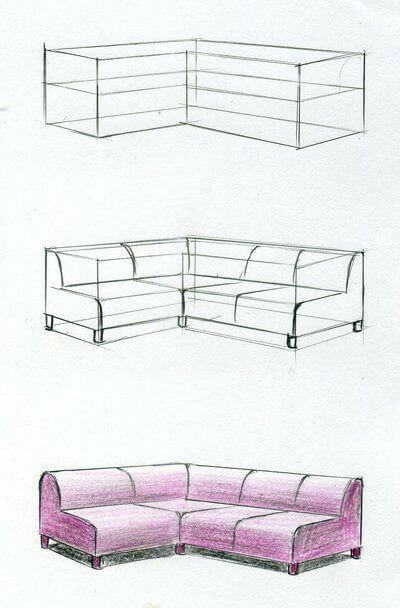 How to draw Sofa (3)