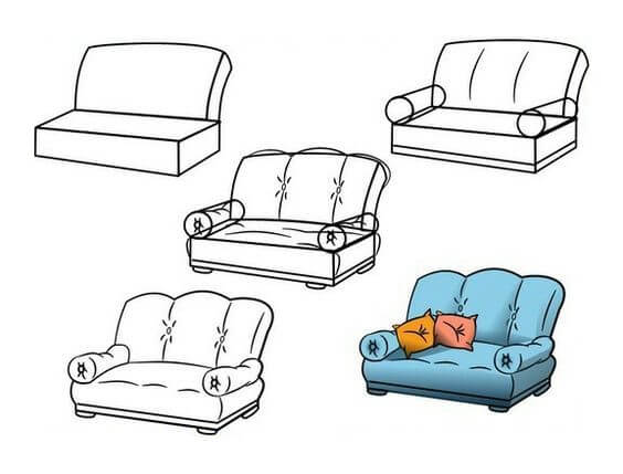 Sofa (4) Drawing Ideas